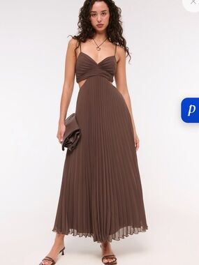 Chocolate Brown Spaghetti-Strap Maxi Dress